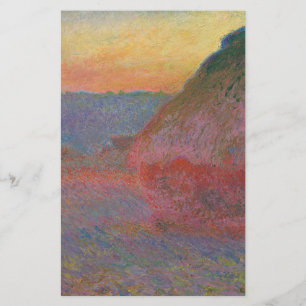 Haystacks (by Claude Monet) Stationery