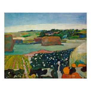 Haystacks in Brittany, 1890 (oil on canvas) Poster