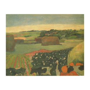 Haystacks in Brittany by Paul Gauguin, Vintage Art