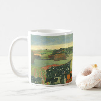 Haystacks in Brittany by Paul Gauguin, Vintage Art Coffee Mug