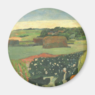 Haystacks in Brittany by Paul Gauguin, Vintage Art Magnet