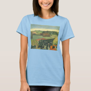 Haystacks in Brittany by Paul Gauguin, Vintage Art T-Shirt