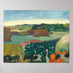 Haystacks in Brittany - Paul Gauguin Fine Art Poster