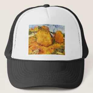Haystacks in Provence by Van Gogh. Trucker Hat