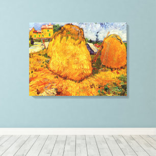 Haystacks in Provence by Vincent van Gogh Canvas Print