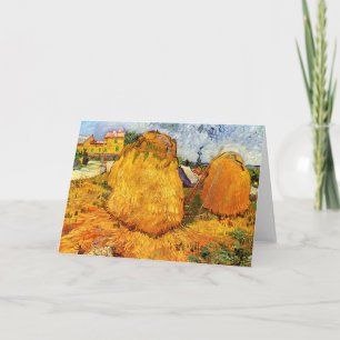 Haystacks in Provence by Vincent van Gogh Card