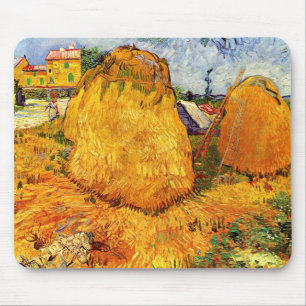 Haystacks in Provence by Vincent van Gogh Mouse Mat