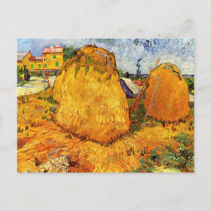 Haystacks in Provence by Vincent van Gogh Postcard