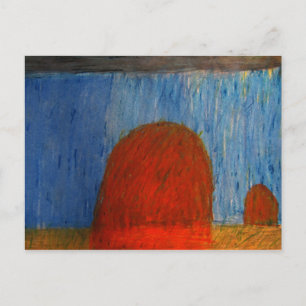 Haystacks in the Rain Postcard