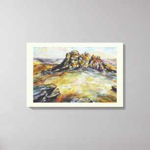 Haytor Dartmoor watercolour art Canvas Print
