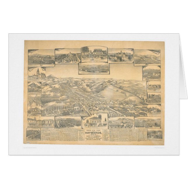 Hayward, CA. Panoramic Map (0696A) (Front Horizontal)