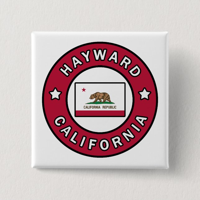 Hayward California 15 Cm Square Badge (Front)