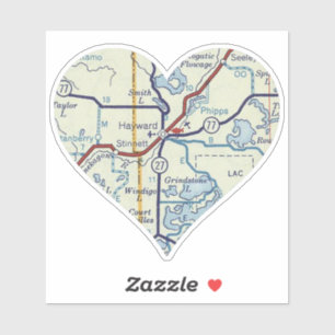 Hayward WI Vintage Map