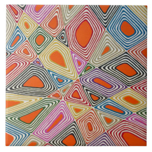 Haywire in Orange 6 x 6 Ceramic Tile