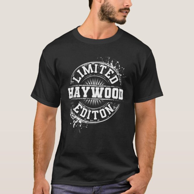 HAYWOOD Funny Surname Family Tree Birthday Reunion T-Shirt (Front)