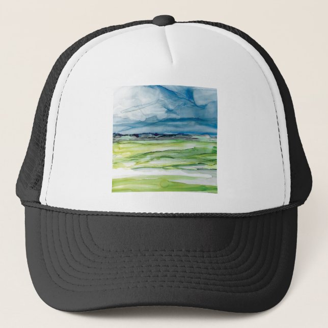 HAZ02 Washed Vistas 2.tif Trucker Hat (Front)