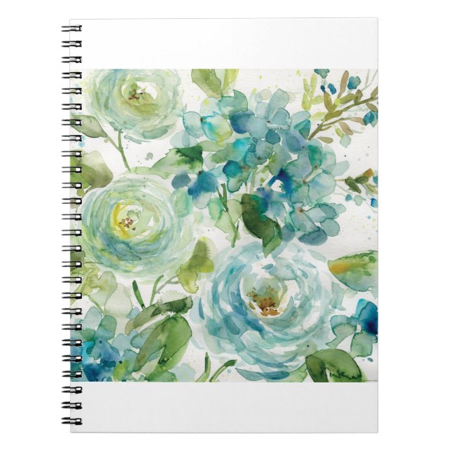 HAZ06 Cool Watercolor Floral.tif Notebook (Front)
