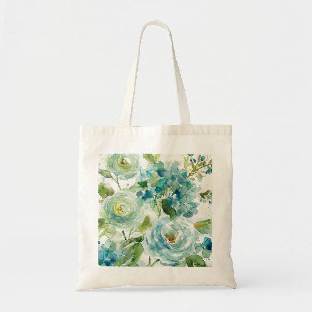 HAZ06 Cool Watercolor Floral.tif Tote Bag (Front)