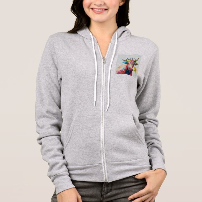 HAZ27 Cow.tif Hoodie (Front)