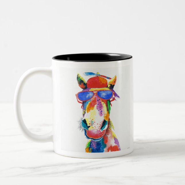 HAZ29 Horse.tif Two-Tone Coffee Mug (Left)