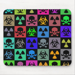 Hazard Pattern Multicoloured Mouse Mat