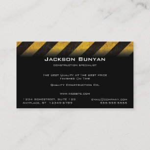 Hazard Stripes Business Cards