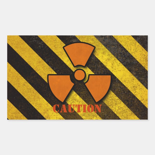 Hazard Stripes Custom Square Stickers (Front)