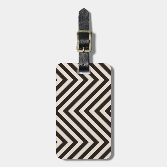 Hazard Stripes Luggage Tag (Front Vertical)