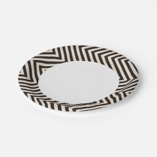 Hazard Stripes Paper Plate