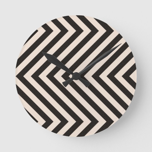 Hazard Stripes Round Clock (Front)