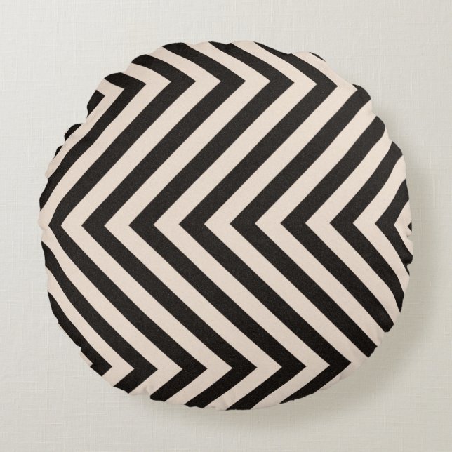 Hazard Stripes Round Cushion (Front)