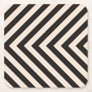 Hazard Stripes Square Paper Coaster