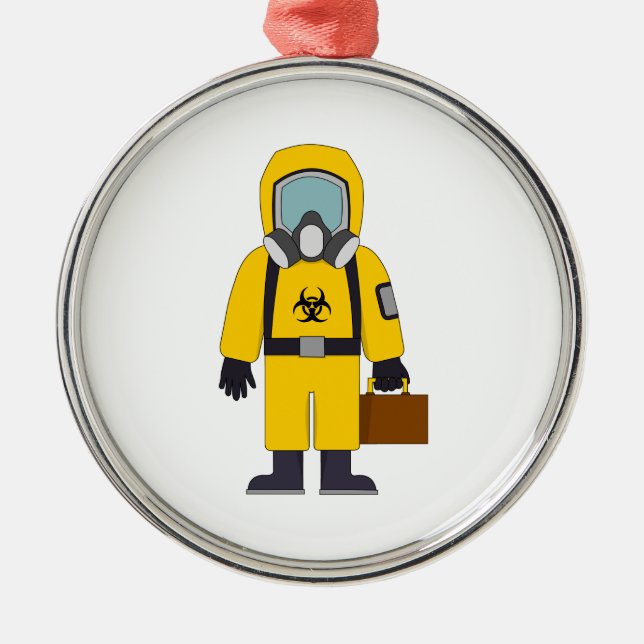 Hazard Suit with Suitcase Metal Tree Decoration (Front)