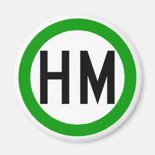 Hazardous Material Highway Sign Fridge Magnet