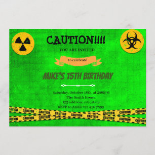 Hazardous teen birthday Invitation