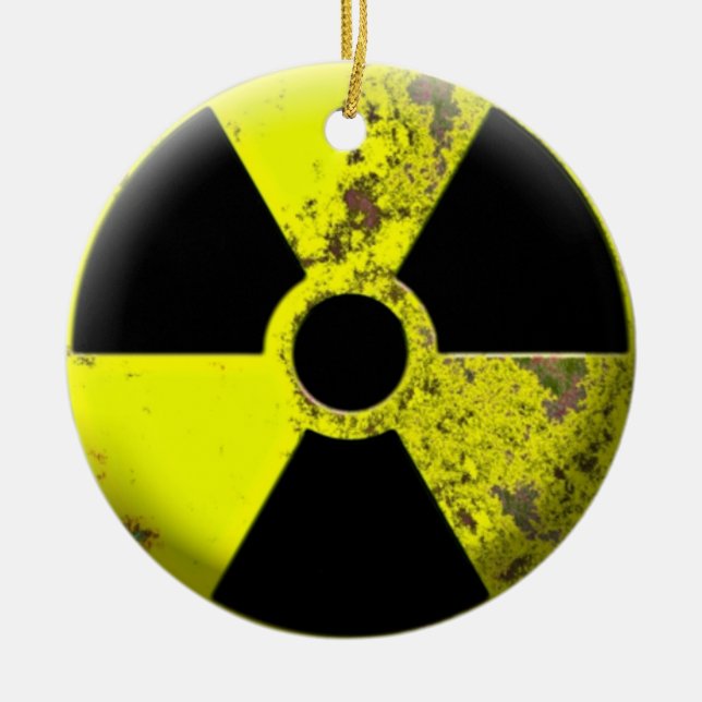 Hazardous Waste Christmas Tree Ornament (Front)