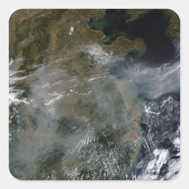 Haze across the North China Plain Square Sticker (Front)