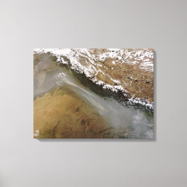 Haze along the Himalaya Mountains Canvas Print (Front)