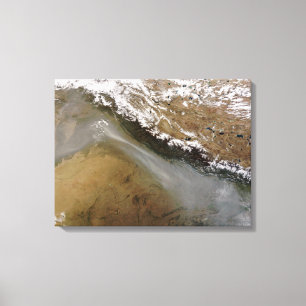 Haze along the Himalaya Mountains Canvas Print