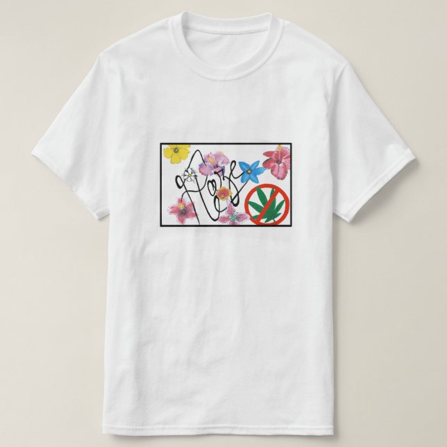 Haze Flower Tee-shirt Straight Logobox T-Shirt (Design Front)