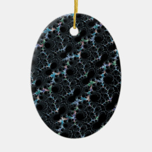 Haze - Mandelbrot Fractal Ceramic Tree Decoration