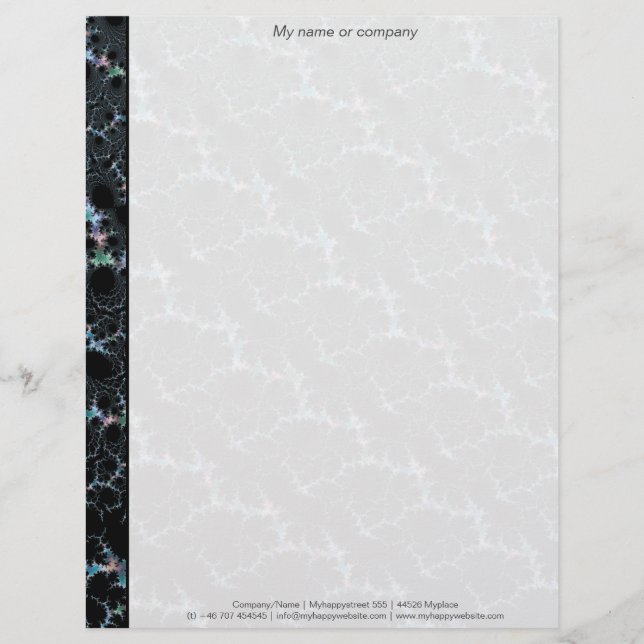 Haze - Mandelbrot Fractal Letterhead Design (Front)