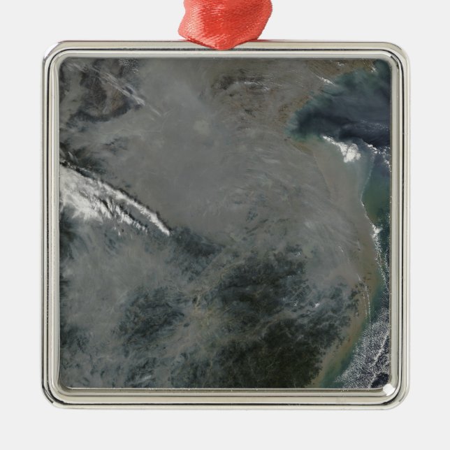 Haze over eastern China Metal Tree Decoration (Front)