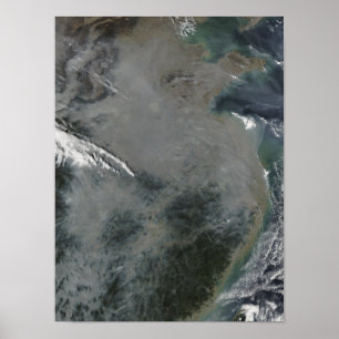 Haze over eastern China Poster