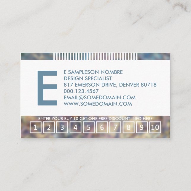 hazed monogram loyalty card (Back)