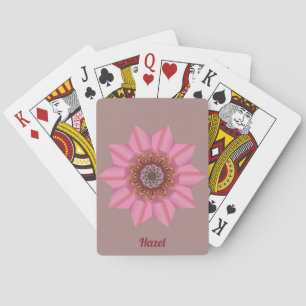 ~ HAZEL ~ 3D Pink Star Design ~ Original Playing Cards