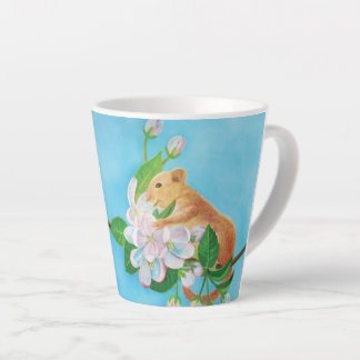 Hazel Dormouse Muscardinus avellanarius in Spring Latte Mug