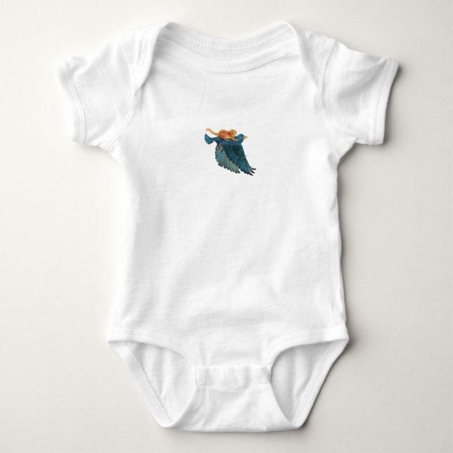 Hazel dormouse & Starling flying  Baby Bodysuit (Front)