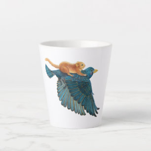 Hazel dormouse & Starling flying   Latte Mug