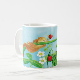 Hazel Dormouse, wild strawberries & dandelion puff Coffee Mug